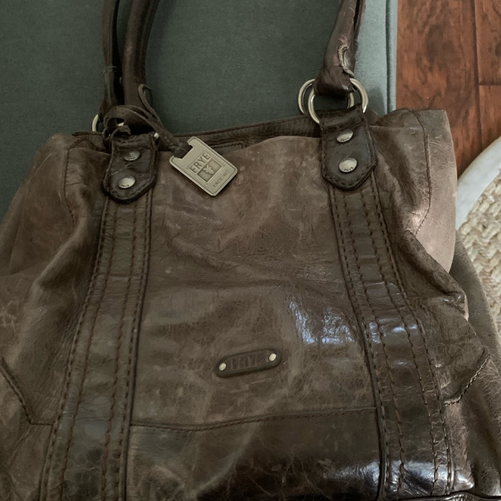 Distressed Frye Leather purse